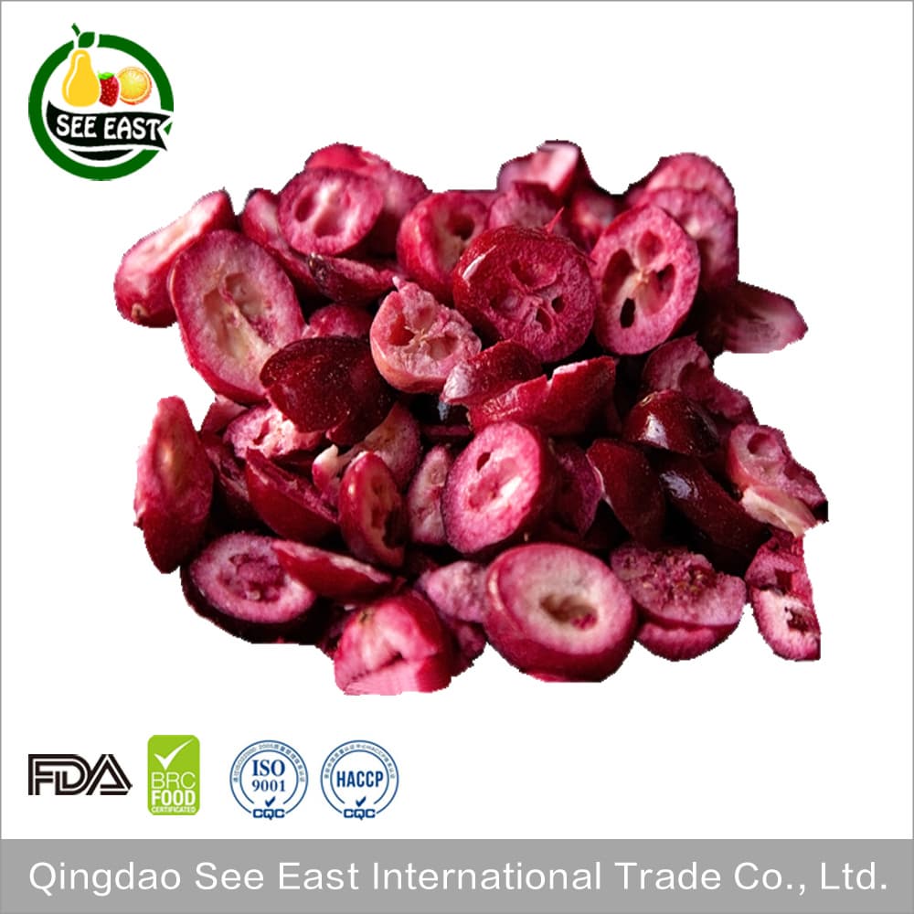 Wholesale healthy green food freeze dried cranberry